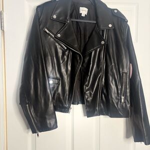 Nine West Women's Black Faux Leather Jacket